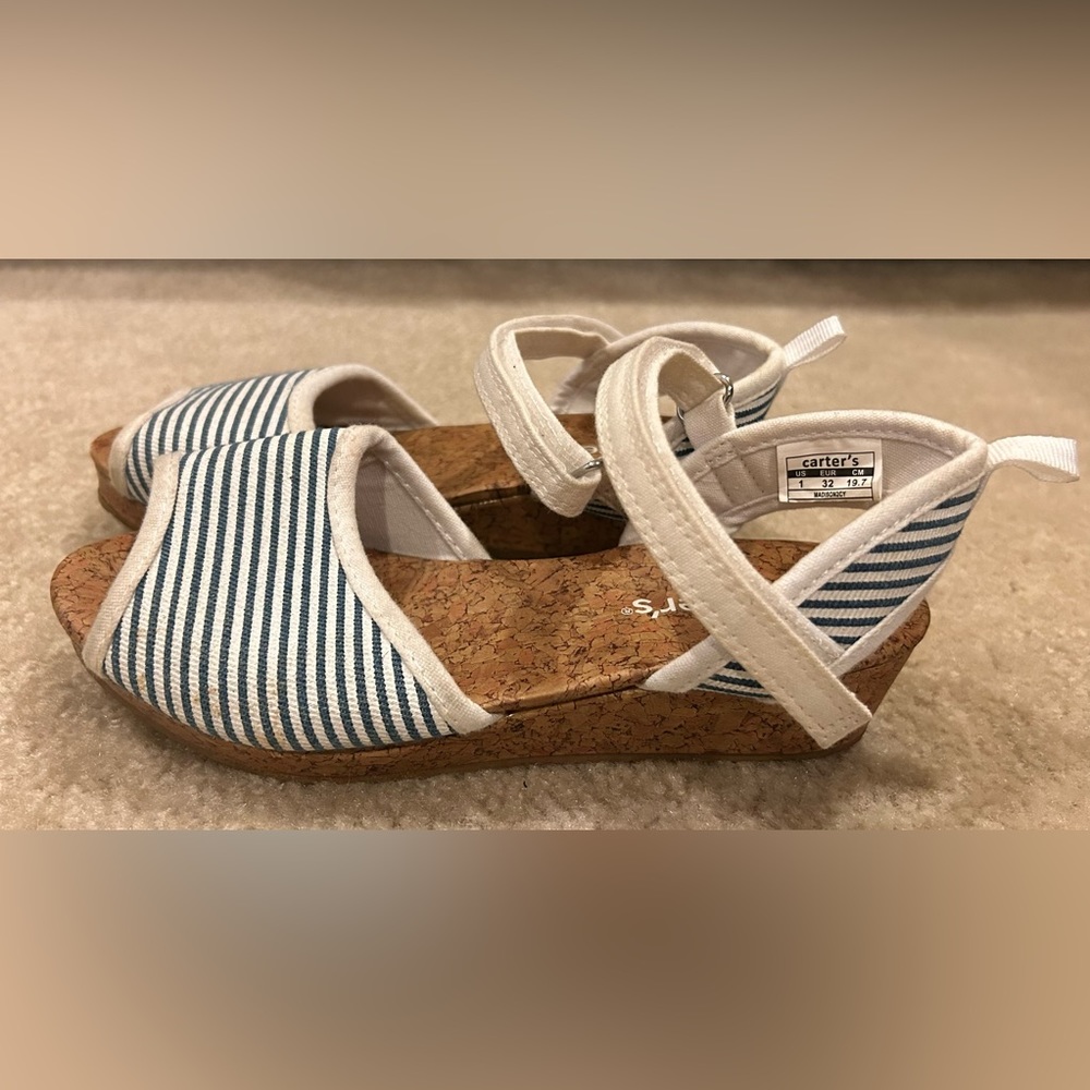 Carters Cork Wedge Sandal High Heel Girls 1 - Picture 6 of 8
